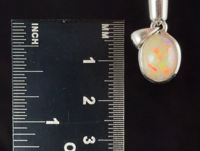 OPAL Pendant - Pinfire, Sterling Silver - Birthstone Jewelry, Opal Cabochon Necklace, Welo Opal, 54376-Throwin Stones