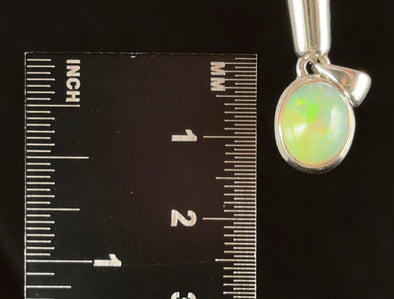 OPAL Pendant - Pinfire, Sterling Silver - Birthstone Jewelry, Opal Cabochon Necklace, Welo Opal, 54382-Throwin Stones