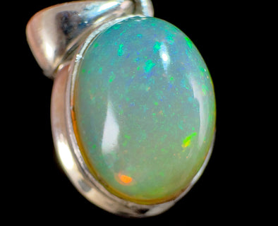 OPAL Pendant - Pinfire, Sterling Silver - Birthstone Jewelry, Opal Cabochon Necklace, Welo Opal, 54386-Throwin Stones