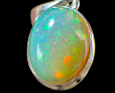 OPAL Pendant - Pinfire, Sterling Silver - Birthstone Jewelry, Opal Cabochon Necklace, Welo Opal, 54386-Throwin Stones
