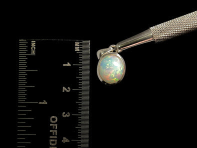 OPAL Pendant - Sterling Silver, 10x12mm Oval Cabochon - Opal Necklace, Birthstone Necklace, Opal Jewelry, Welo Opal, 49062-Throwin Stones