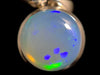 OPAL Pendant - Sterling Silver, 11mm Round Cabochon - Opal Necklace, Birthstone Necklace, Opal Jewelry, Welo Opal, 49038-Throwin Stones