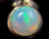 OPAL Pendant - Sterling Silver, 8mm Round Cabochon - Opal Necklace, Birthstone Necklace, Opal Jewelry, Welo Opal, 49106-Throwin Stones