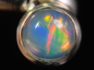 OPAL Pendant - Sterling Silver, 8mm Round Cabochon - Opal Necklace, Birthstone Necklace, Opal Jewelry, Welo Opal, 49110-Throwin Stones
