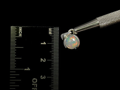 OPAL Pendant - Sterling Silver, 8mm Round Cabochon - Opal Necklace, Birthstone Necklace, Opal Jewelry, Welo Opal, 49111-Throwin Stones