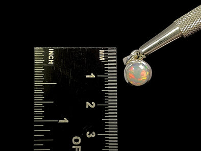 OPAL Pendant - Sterling Silver, 8mm Round Cabochon - Opal Necklace, Birthstone Necklace, Opal Jewelry, Welo Opal, 49112-Throwin Stones