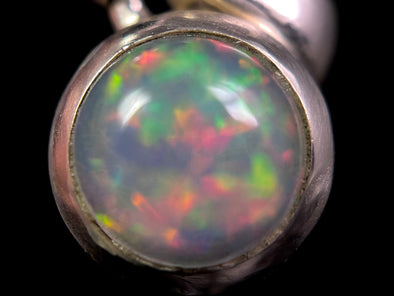 OPAL Pendant - Sterling Silver, 8mm Round Cabochon - Opal Necklace, Birthstone Necklace, Opal Jewelry, Welo Opal, 49115-Throwin Stones