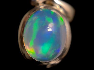 OPAL Pendant - Sterling Silver, 8x10mm Oval Cabochon - Opal Necklace, Birthstone Necklace, Opal Jewelry, Welo Opal, 49041-Throwin Stones