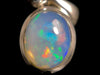 OPAL Pendant - Sterling Silver, 8x10mm Oval Cabochon - Opal Necklace, Birthstone Necklace, Opal Jewelry, Welo Opal, 49042-Throwin Stones