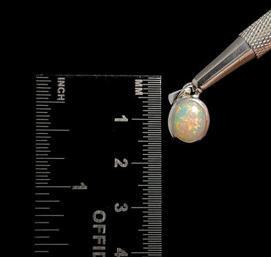 OPAL Pendant - Sterling Silver, 8x10mm Oval Cabochon - Opal Necklace, Birthstone Necklace, Opal Jewelry, Welo Opal, 49046-Throwin Stones