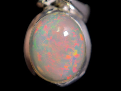 OPAL Pendant - Sterling Silver, 8x10mm Oval Cabochon - Opal Necklace, Birthstone Necklace, Opal Jewelry, Welo Opal, 49046-Throwin Stones