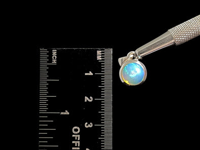 OPAL Pendant - Sterling Silver, 9mm Round Cabochon - Opal Necklace, Birthstone Necklace, Opal Jewelry, Welo Opal, 49031-Throwin Stones