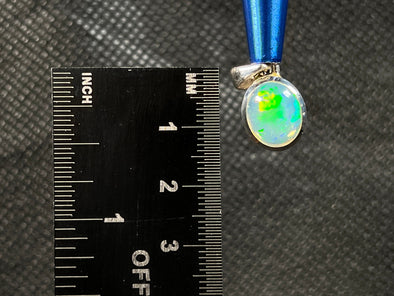 OPAL Pendant - Sterling Silver, 9x11mm Oval Cabochon - Birthstone Jewelry, Opal Cabochon Necklace, Welo Opal, 50947-Throwin Stones