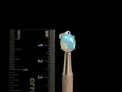 OPAL Pendant - Sterling Silver, 9x11mm Oval Cabochon - Opal Necklace, Birthstone Necklace, Opal Jewelry, Welo Opal, 49024-Throwin Stones