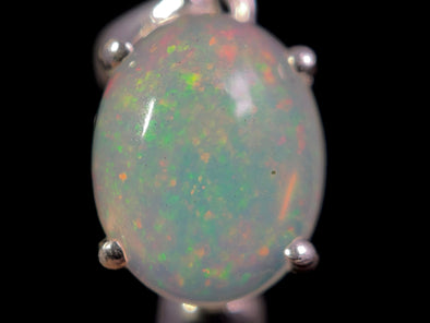 OPAL Pendant - Sterling Silver, 9x11mm Oval Cabochon - Opal Necklace, Birthstone Necklace, Opal Jewelry, Welo Opal, 49089-Throwin Stones