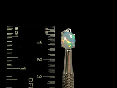 OPAL Pendant - Sterling Silver, 9x11mm Oval Cabochon - Opal Necklace, Birthstone Necklace, Opal Jewelry, Welo Opal, 49091-Throwin Stones