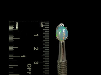 OPAL Pendant - Sterling Silver, 9x11mm Oval Cabochon - Opal Necklace, Birthstone Necklace, Opal Jewelry, Welo Opal, 49096-Throwin Stones