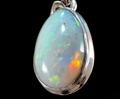 OPAL Pendant - Sterling Silver - Birthstone Jewelry, Opal Cabochon Necklace, Australian Opal, 54434-Throwin Stones