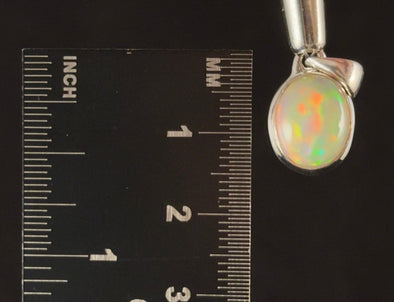 OPAL Pendant - Sterling Silver - Birthstone Jewelry, Opal Cabochon Necklace, Welo Opal, 54374-Throwin Stones