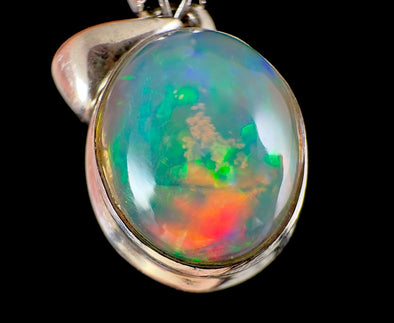 OPAL Pendant - Sterling Silver - Birthstone Jewelry, Opal Cabochon Necklace, Welo Opal, 54375-Throwin Stones