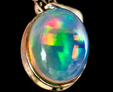 OPAL Pendant - Sterling Silver - Birthstone Jewelry, Opal Cabochon Necklace, Welo Opal, 54379-Throwin Stones