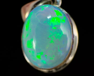 OPAL Pendant - Sterling Silver - Birthstone Jewelry, Opal Cabochon Necklace, Welo Opal, 54385-Throwin Stones
