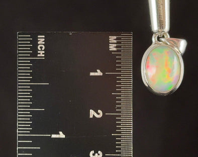 OPAL Pendant - Sterling Silver - Birthstone Jewelry, Opal Cabochon Necklace, Welo Opal, 54389-Throwin Stones