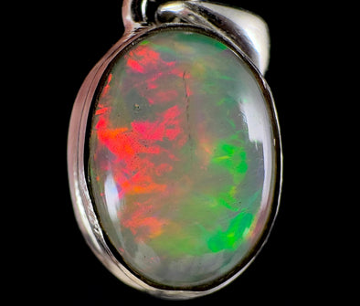 OPAL Pendant - Sterling Silver - Birthstone Jewelry, Opal Cabochon Necklace, Welo Opal, 54389-Throwin Stones