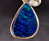 OPAL Pendant - Sterling Silver, Opal Doublet - Birthstone Jewelry, Opal Cabochon Necklace, Australian Opal, 54326-Throwin Stones