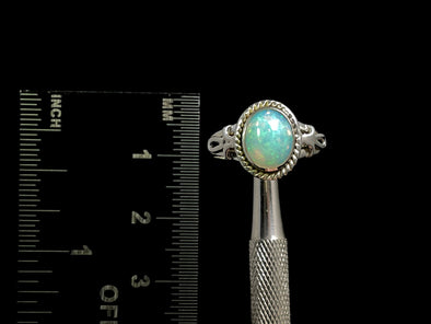 OPAL RING, Pinfire - Sterling Silver, Size 8.5 - Ethiopian Opal Rings for Women, Bridal Jewelry, Welo Opal, 49184-Throwin Stones