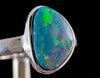 OPAL RING - Sterling Silver, Opal Doublet, Size 7.5 - Opal Rings for Women, Bridal Jewelry, Australian Opal, 54336-Throwin Stones