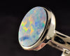 OPAL RING - Sterling Silver, Opal Doublet, Size 8 - Opal Rings for Women, Bridal Jewelry, Australian Opal, 54333-Throwin Stones