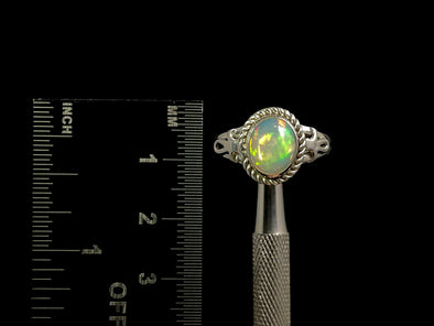OPAL RING - Sterling Silver, Size 10 - Ethiopian Opal Rings for Women, Bridal Jewelry, Welo Opal, 49153-Throwin Stones