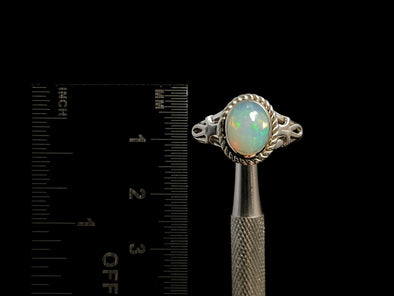 OPAL RING - Sterling Silver, Size 10 - Ethiopian Opal Rings for Women, Bridal Jewelry, Welo Opal, 49160-Throwin Stones