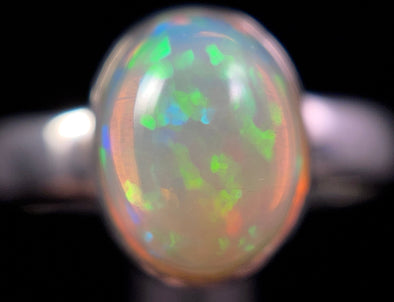 OPAL RING - Sterling Silver, Size 5.5 - Dainty Opal Ring, Opal Jewelry, Welo Opal, 49300-Throwin Stones