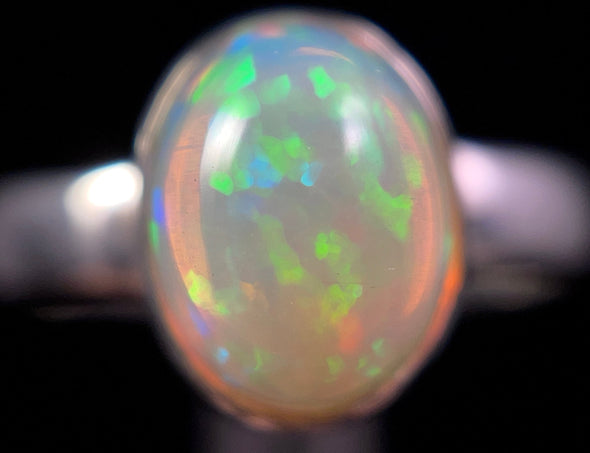 OPAL RING - Sterling Silver, Size 5.5 - Dainty Opal Ring, Opal Jewelry, Welo Opal, 49300-Throwin Stones