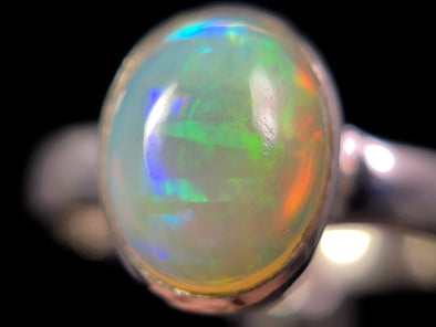 OPAL RING - Sterling Silver, Size 5.5 - Dainty Opal Ring, Opal Jewelry, Welo Opal, 49304-Throwin Stones