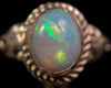 OPAL RING - Sterling Silver, Size 5.5 - Ethiopian Opal Rings for Women, Bridal Jewelry, Welo Opal, 49234-Throwin Stones