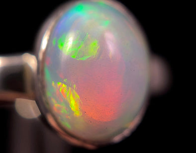 OPAL RING - Sterling Silver, Size 5.75 - Dainty Opal Ring, Opal Jewelry, Welo Opal, 49308-Throwin Stones