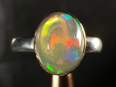 OPAL RING - Sterling Silver, Size 6 - Dainty Opal Ring, Opal Jewelry, Welo Opal, 51746-Throwin Stones