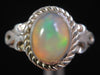 OPAL RING - Sterling Silver, Size 6 - Ethiopian Opal Rings for Women, Bridal Jewelry, Welo Opal, 49224-Throwin Stones