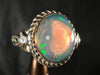 OPAL RING - Sterling Silver, Size 6 - Ethiopian Opal Rings for Women, Bridal Jewelry, Welo Opal, 51744-Throwin Stones