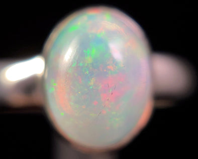 OPAL RING - Sterling Silver, Size 6.5 - Dainty Opal Ring, Opal Jewelry, Welo Opal, 49294-Throwin Stones