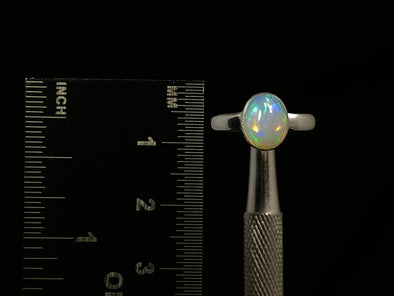 OPAL RING - Sterling Silver, Size 6.5 - Dainty Opal Ring, Opal Jewelry, Welo Opal, 49296-Throwin Stones