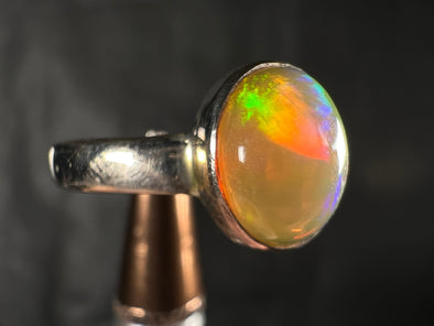OPAL RING - Sterling Silver, Size 6.5 - Dainty Opal Ring, Opal Jewelry, Welo Opal, 51750-Throwin Stones