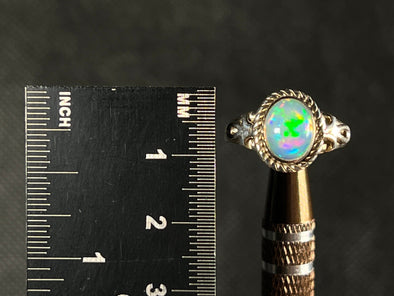 OPAL RING - Sterling Silver, Size 6.5 - Ethiopian Opal Rings for Women, Bridal Jewelry, Welo Opal, 51748-Throwin Stones