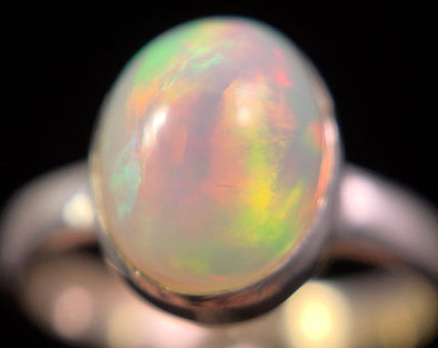 OPAL RING - Sterling Silver, Size 7 - Dainty Opal Ring, Opal Jewelry, Welo Opal, 49282-Throwin Stones