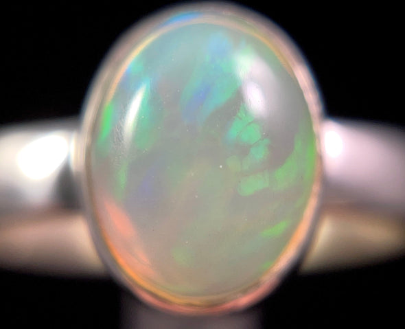 OPAL RING - Sterling Silver, Size 7 - Dainty Opal Ring, Opal Jewelry, Welo Opal, 49283-Throwin Stones