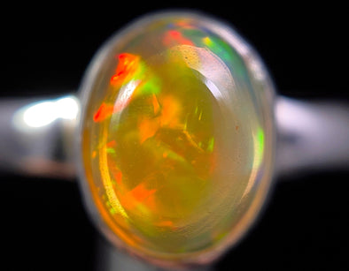 OPAL RING - Sterling Silver, Size 7 - Dainty Opal Ring, Opal Jewelry, Welo Opal, 49285-Throwin Stones