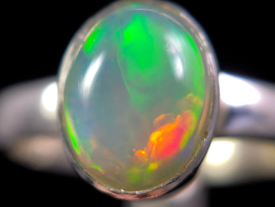 OPAL RING - Sterling Silver, Size 7 - Dainty Opal Ring, Opal Jewelry, Welo Opal, 49289-Throwin Stones